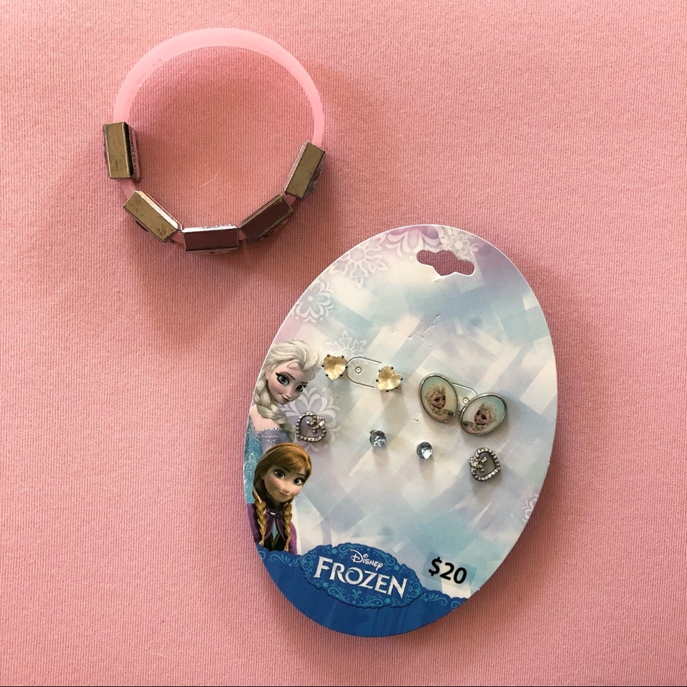 Disney Frozen Bracelet and Earrings Bundle